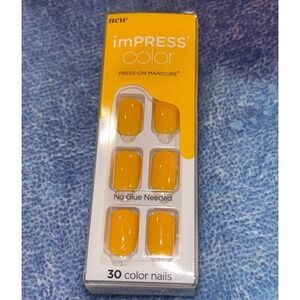 imPRESS Color Press On Manicure Nails Yellow - Cheerful Heart